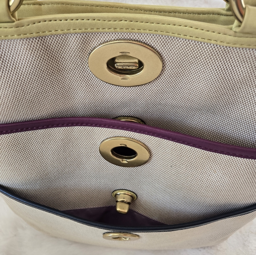 COACH Legacy Bonnie Cashin Canvas Turnlock Tote - Limited Edition - Picture 10 of 12